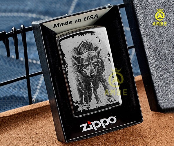 Top bật lửa Zippo hình sói cool ngầu ấn tượng